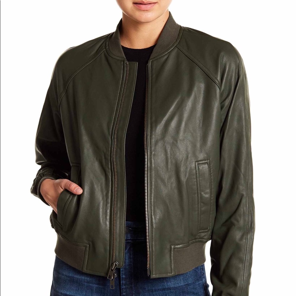 Vince leather bomber jacket